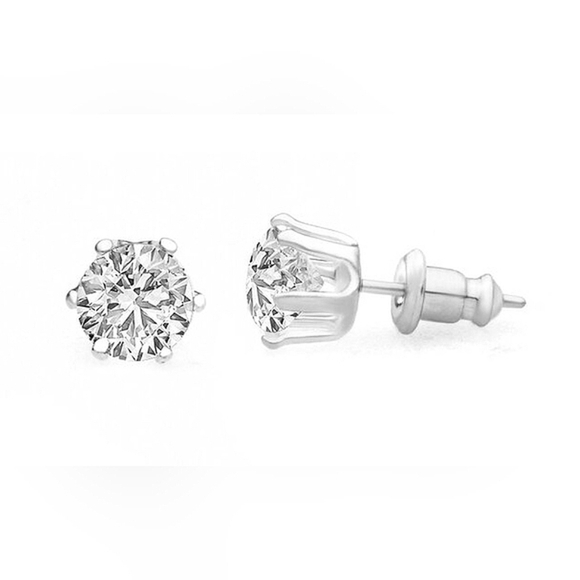 Crystals By Swarovski® Multi-Color Opaque Crystal Stud Earrings ~ Silver Overlay - Picture 6 of 10